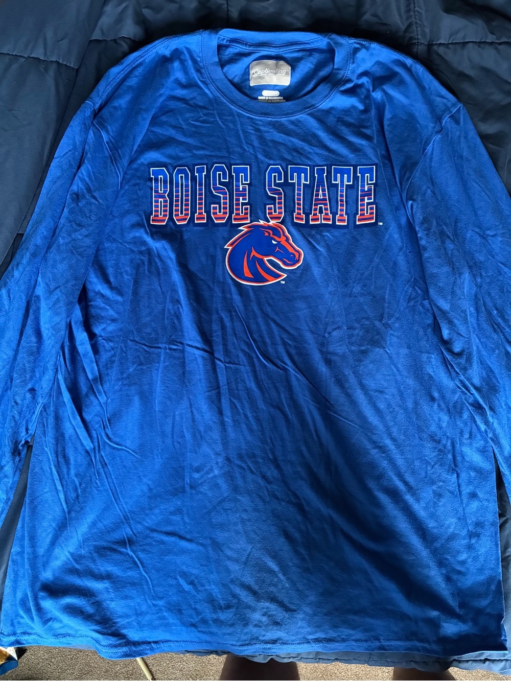 Boise State Men's Long Sleeve Tee - Royal Blue